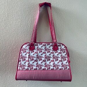 Elegant Red Floral Dog/Cat Carrier Bag